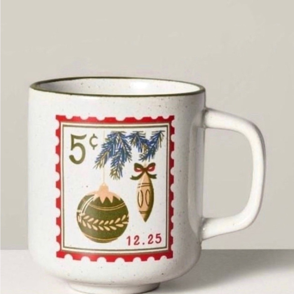 Hearth & Hand with Magnolia Christmas Stamp Stoneware Coffee Mug